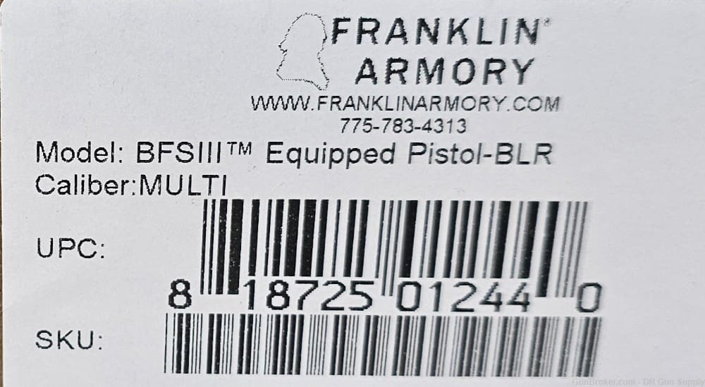 Franklin Armory BFSIII Equipped Complete AR-15 Pistol Lower — image 4